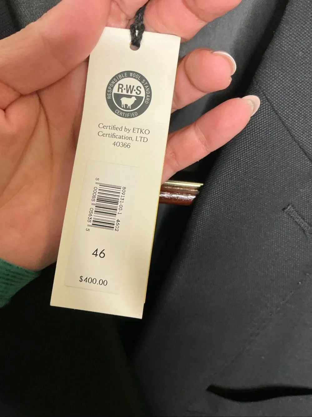 Banana Republic Tailored Slim Sports Coat | Black in 46R